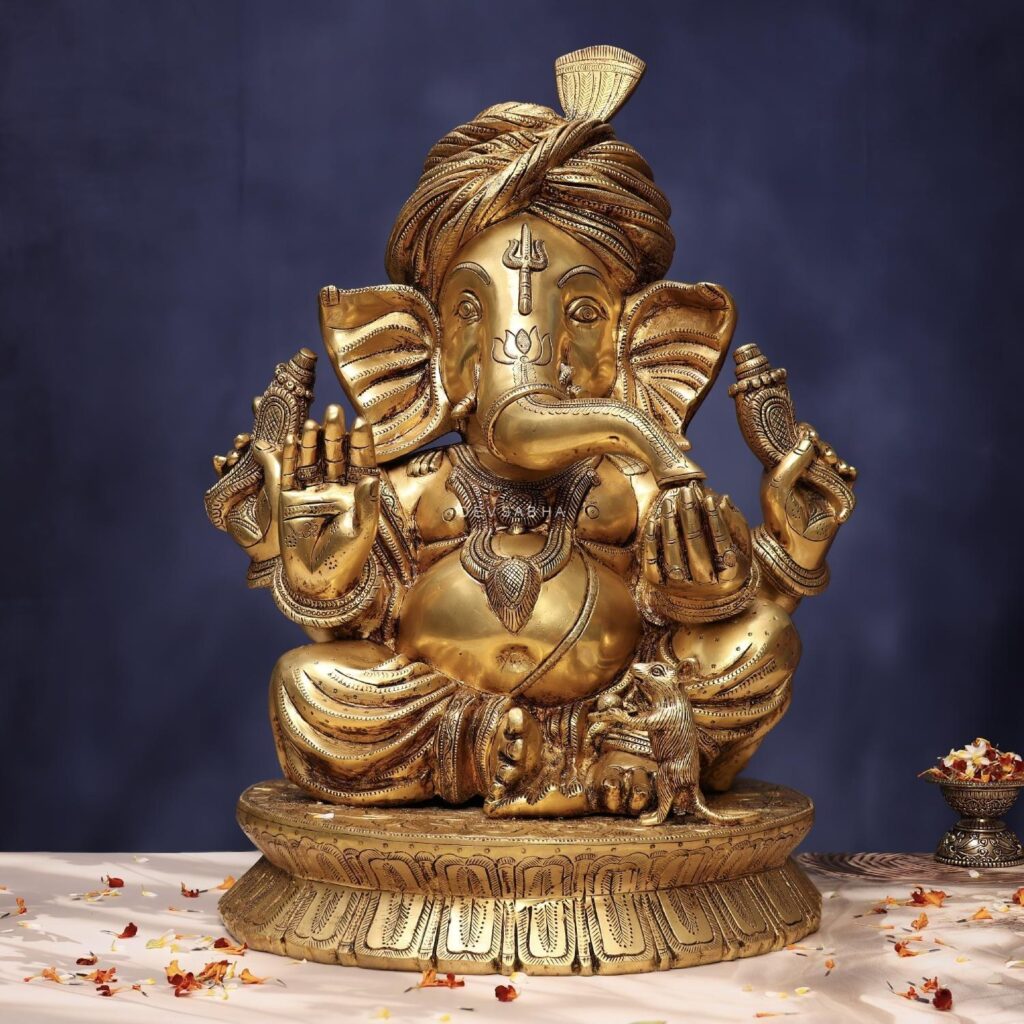 big brass ganesh statue