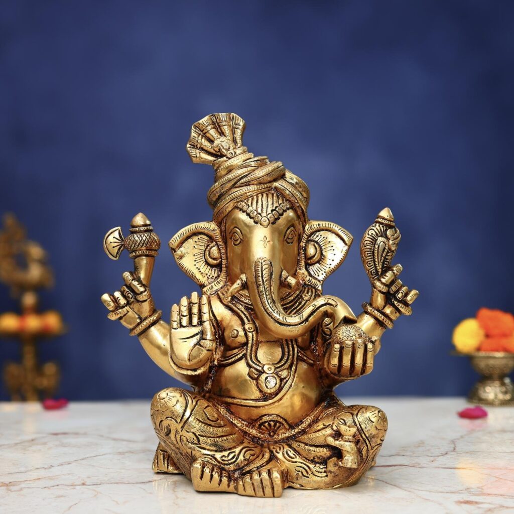 brass ganesh idol