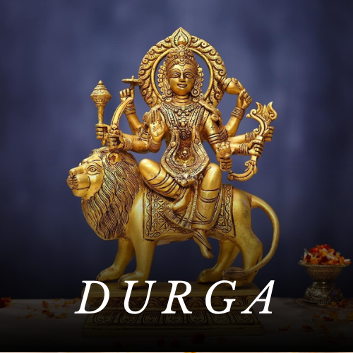 brass durga idol