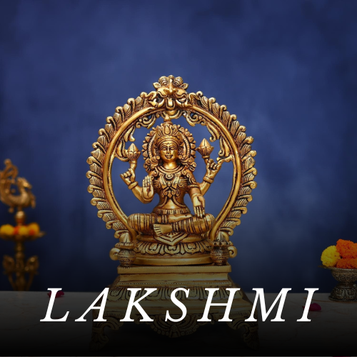 brass laxmi idol