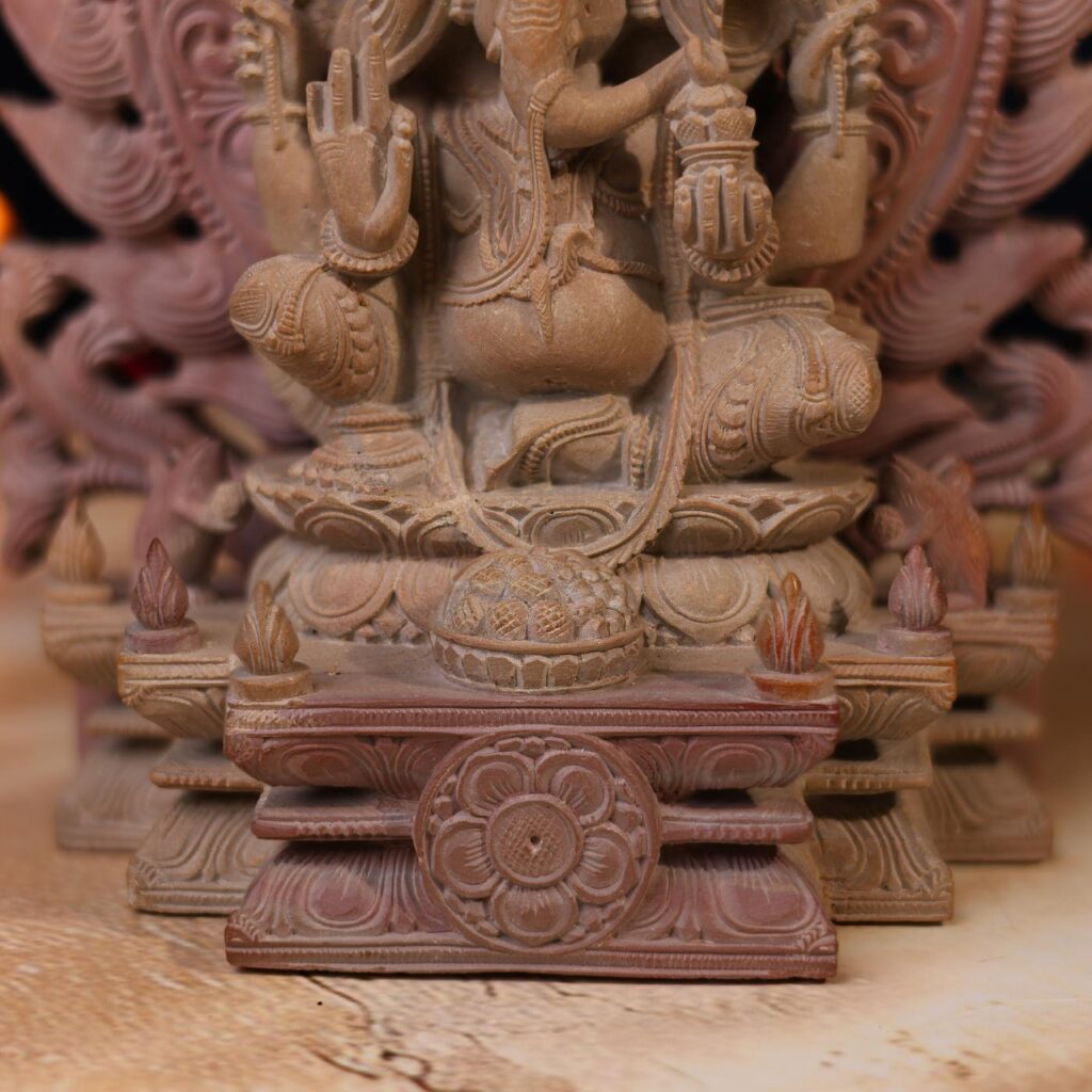 pink-stone-ganesh-idol-throne-8-inch-close-side.jpg