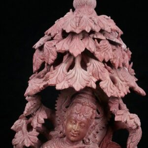 Large Pink Stone Krishna Murti 4 Feet Height