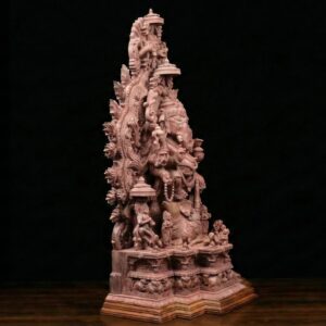 Pink Stone Ganesh Murti Handcrafted 3 Feet