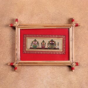 Jagannath Balabhadra Subhadra Palm Leaf Art – Tala Patra Chitra Wall Hanging