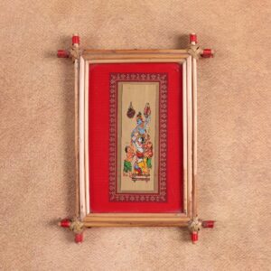 Bal Krishna Makhan Chori Palm Leaf Art – Tala Patra Chitra Wall Hanging