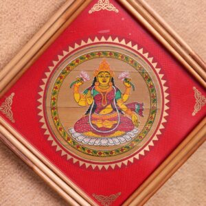 Maha Lakshmi Palm Leaf Art – Traditional Tala Patra Chitra Wall Hanging