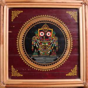Lord Jagannath Palm Leaf Art – Odisha Tala Patra Chitra Wall Hanging