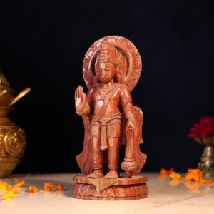 Pink Stone Standing Hanuman Idol