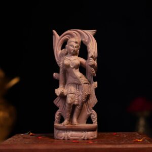 Pink Stone Standing Devadashi Murti – 6 Inch Handcrafted Decorative Statue