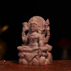 Pink Stone Shiva Idol – 4 Inch Murti for Home Temple