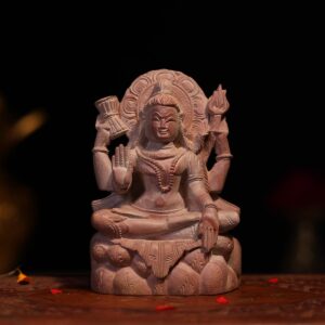 Pink Stone Shiva Idol – 4 Inch Murti for Home Temple