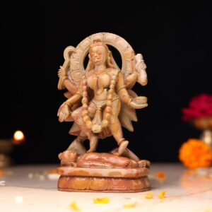 Pink Stone Kali Mata Statue – 6 Inch Divine Murti