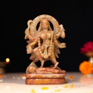 Pink Stone Kali Mata Statue – 6 Inch Divine Murti