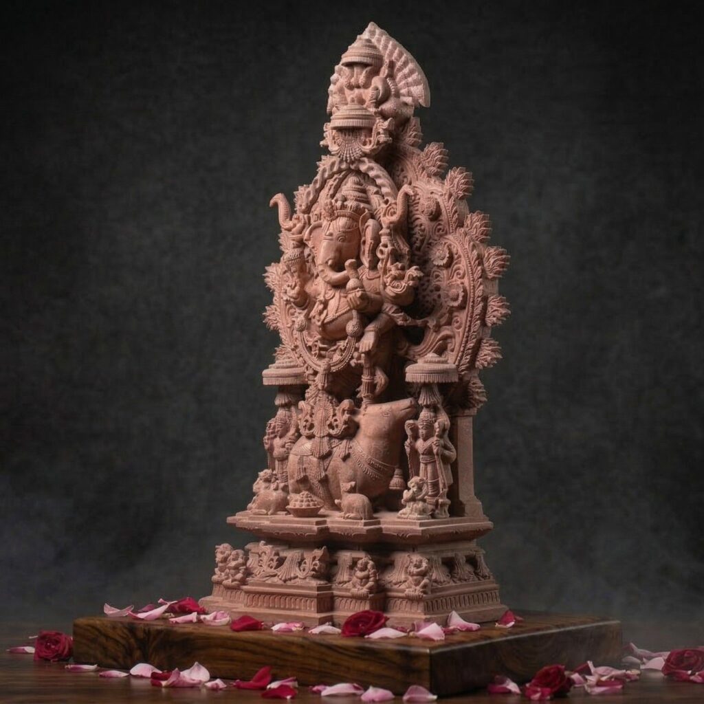 size-view-pink-stone-ganesh-statue-3-feet