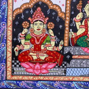 Pattachitra Ganesh Laxmi Saraswati Painting – Handcrafted Odisha Art