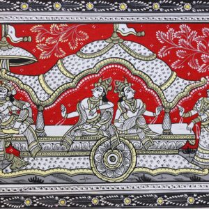 Pattachitra Krishna Mathura Vijaya Painting – Handcrafted Odisha Art