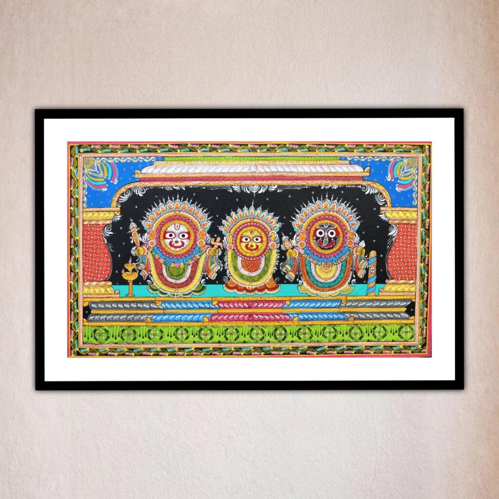Jagannath Balabhadra Subhadra Pattachitra painting Odisha traditional art