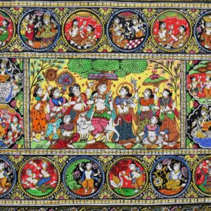 Krishna Leela Pattachitra Wall Art – Odisha Handcrafted