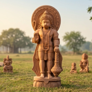 5 feet sandstone Hanuman statue for temple and garden décor