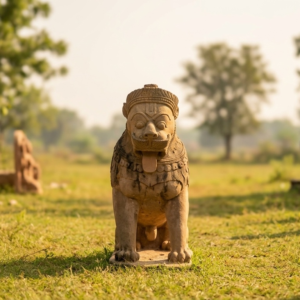 Sandstone Lion Statue – Handcrafted Decorative Lion Sculpture