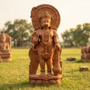 41 inch sandstone Hanuman statue handcrafted Lord Hanuman murti