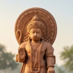 Sandstone Hanuman Statue – Handcrafted Murti for temple 5 Feet