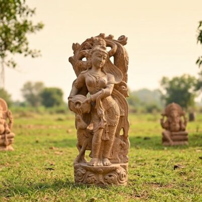 Sandstone Apsara Statue for outdoor Decor