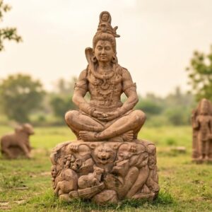 10 Feet Sandstone Shiva Statue – Handcrafted Lord Shiva Murti