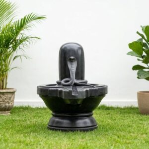 24 Inch Black Stone Shiv Ling– Handcrafted Shivling Idol
