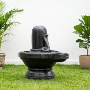 24 Inch Black Stone Shiv Ling– Handcrafted Shivling Idol