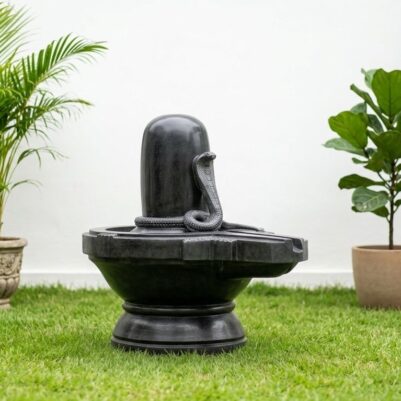 24 Inch Black Stone Shiv Ling– Handcrafted Shivling Idol