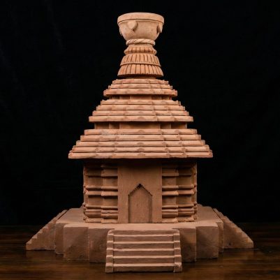 4 feet sandstone Tulsi stand in Konark temple style handcrafted