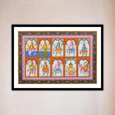 Dashavatara Pattachitra painting handcrafted Odisha traditional art