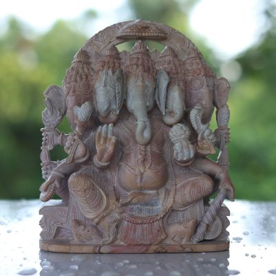 pink stone ganesh murti